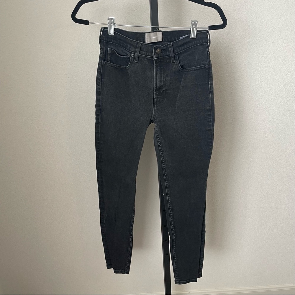 Everlane High Rise Black Denim Jeans Size 27